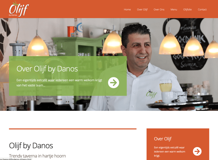 Klantcase webdesign Restaurant Olijf by Danos